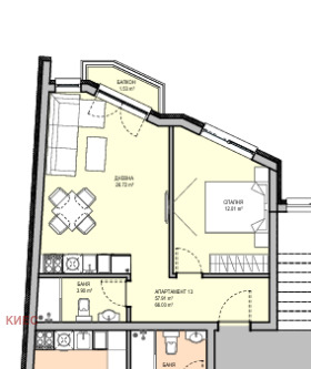 2-СТАЕН, 66 m2 - Holmes.bg 2-СТАЕН, 66 m2