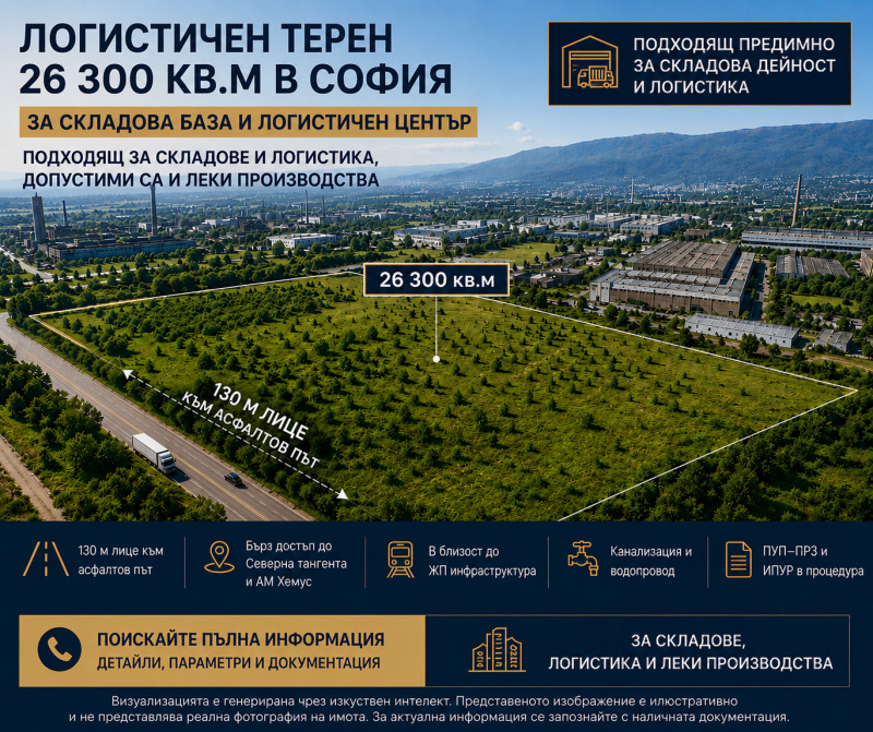 Продава ПАРЦЕЛ, град София, Кремиковци • 1585000 € • 32436645 1 — Holmes.bg Продава ПАРЦЕЛ, град София, Кремиковци • 1585000 € • 32436645 1