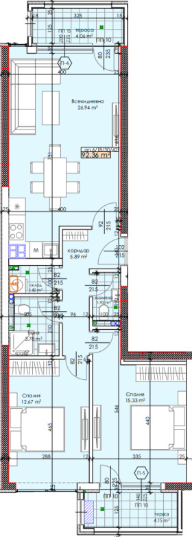 3-СТАЕН, 109 m2 - Holmes.bg 3-СТАЕН, 109 m2