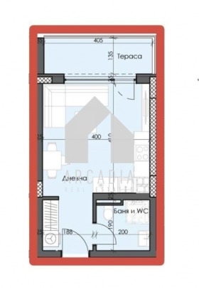 1-СТАЕН, 43 m2 - Holmes.bg 1-СТАЕН, 43 m2