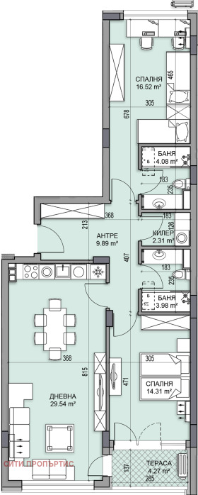 3-СТАЕН, 116 m2 - Holmes.bg 3-СТАЕН, 116 m2