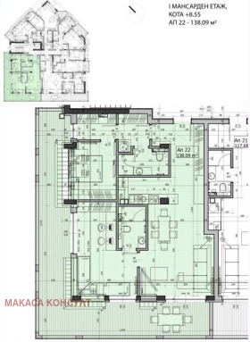 3-СТАЕН, 172 m2 - Holmes.bg 3-СТАЕН, 172 m2