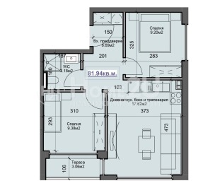 3-СТАЕН, 82 m2 - Holmes.bg 3-СТАЕН, 82 m2
