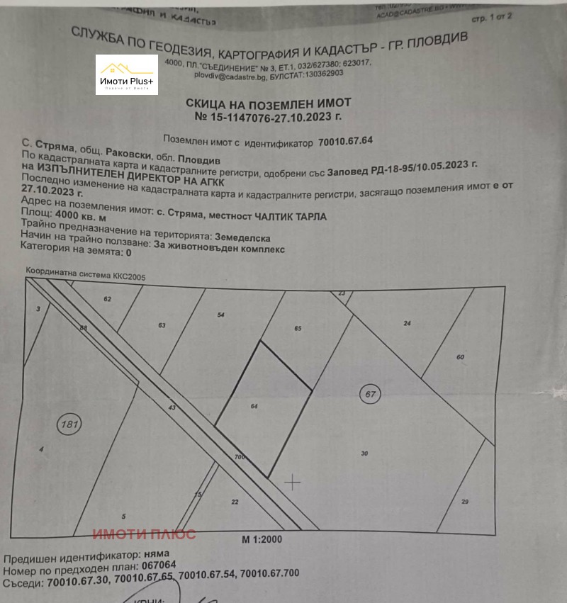 Продава ПАРЦЕЛ, област Пловдив, гр. Раковски • 110000 € • 17557480 1 — Holmes.bg Продава ПАРЦЕЛ, област Пловдив, гр. Раковски • 110000 € • 17557480 1