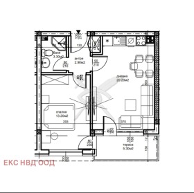 2-СТАЕН, 53 m2 - Holmes.bg 2-СТАЕН, 53 m2