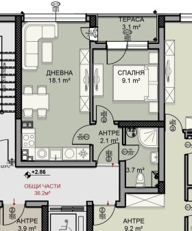 2-СТАЕН, 59 m2 - Holmes.bg 2-СТАЕН, 59 m2