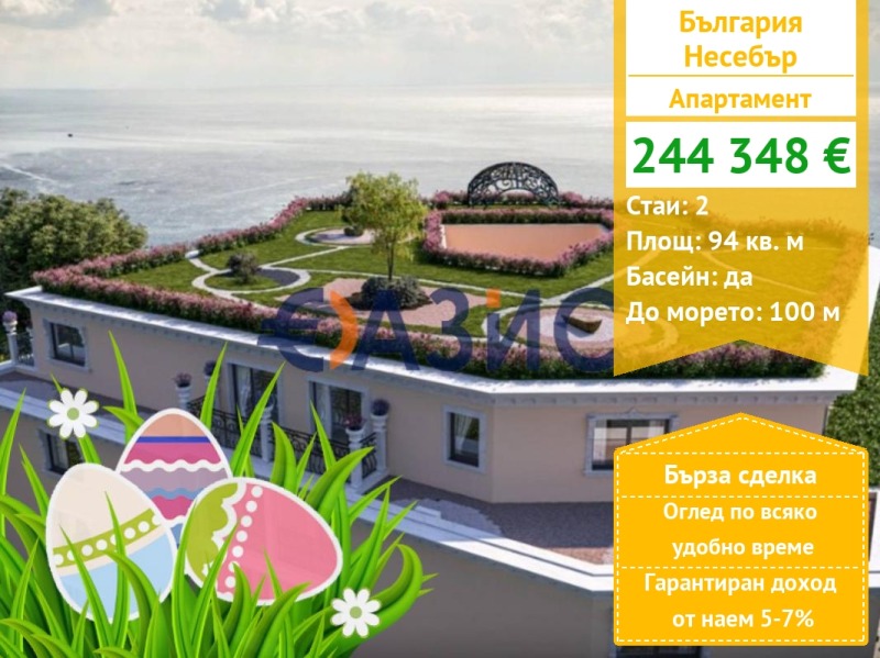 Продава 2-СТАЕН, област Бургас, гр. Несебър • 244348 € / 477903.15 лв. • 23919949 1 — Holmes.bg Продава 2-СТАЕН, област Бургас, гр. Несебър • 244348 € / 477903.15 лв. • 23919949 1