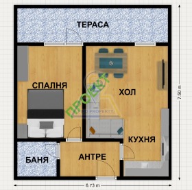 2-СТАЕН, 48 m2 - Holmes.bg 2-СТАЕН, 48 m2