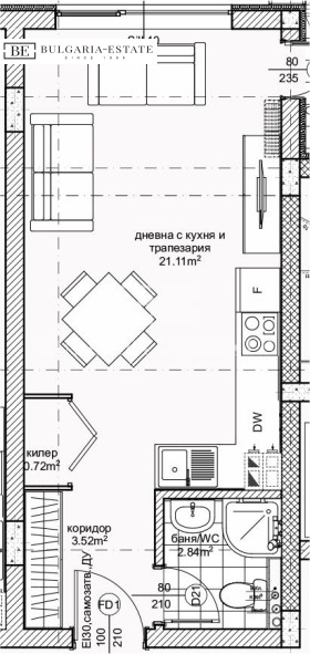 Продава 1-стаен, град Варна