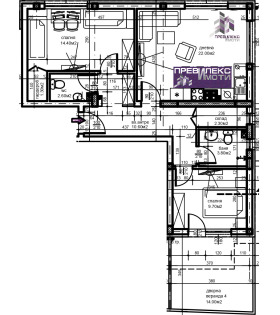 3-СТАЕН, 108 m2 - Holmes.bg 3-СТАЕН, 108 m2