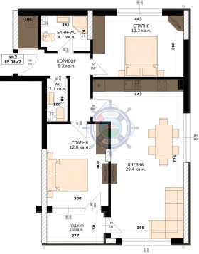 3-СТАЕН, 96 m2 - Holmes.bg 3-СТАЕН, 96 m2