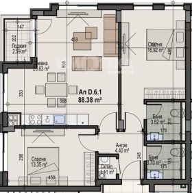 3-СТАЕН, 101 m2 - Holmes.bg 3-СТАЕН, 101 m2