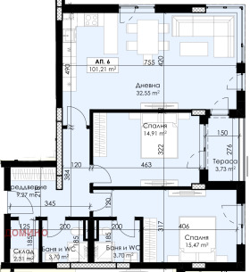 Обява Продава 3-СТАЕН,град Пловдив, Западен