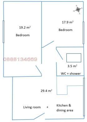 3-СТАЕН, 70 m2 - Holmes.bg 3-СТАЕН, 70 m2