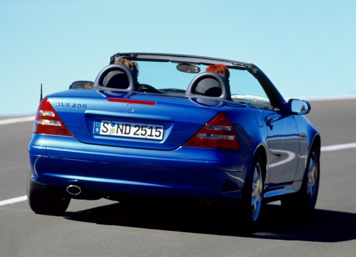 R170 Mercedes-Benz Style Einstiegsleisten Chrom Blau LED R172 Mercedes  SLK-Klass