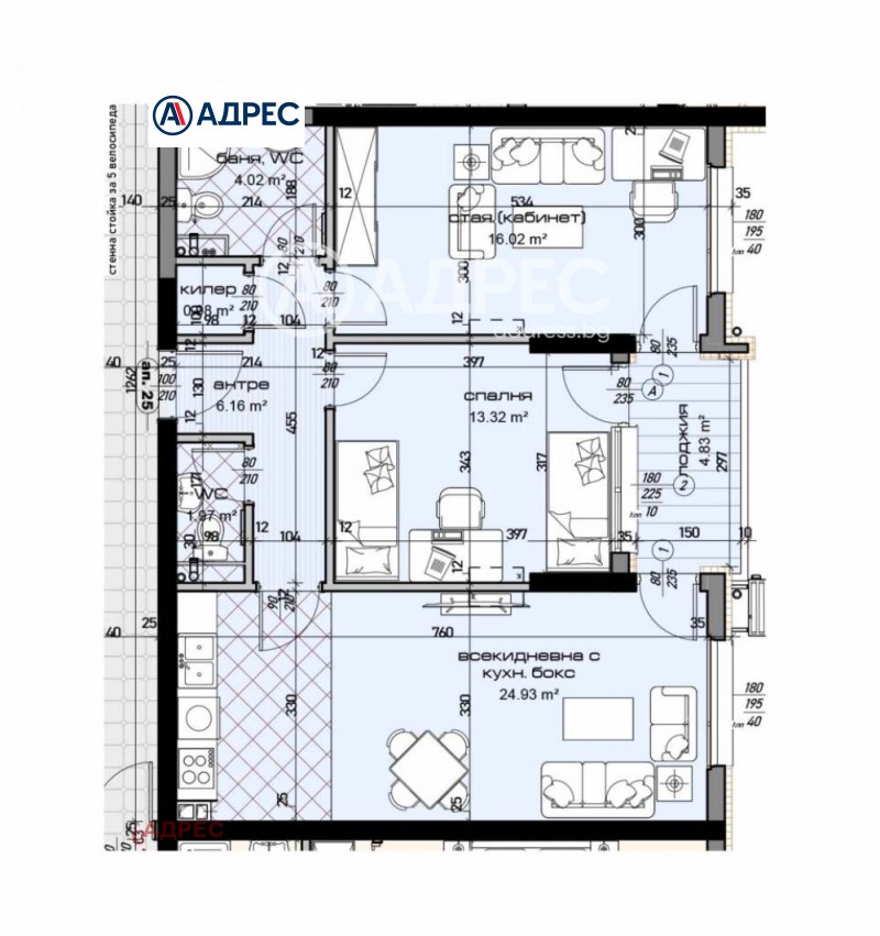Satılık  2 yatak odası Varna , Mladost 1 , 102 metrekare | 39232651