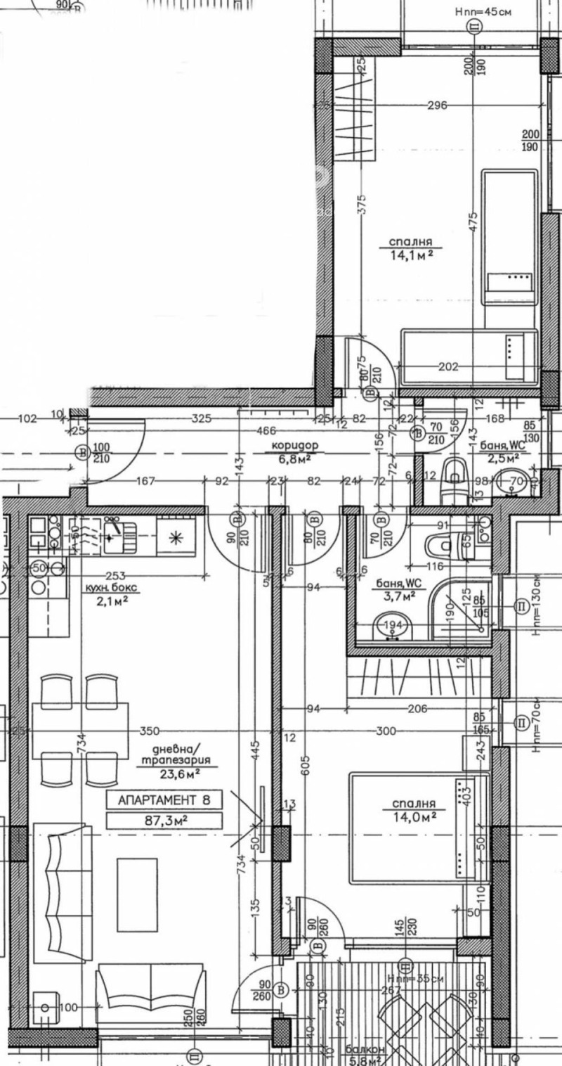 Na prodej  2 ložnice Sofia , Bojana , 102 m2 | 10479317