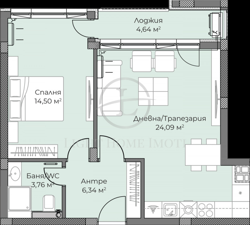 À venda  1 quarto Plovdiv , Hristo Smirnenski , 74 m² | 29364907 - imagem [6]