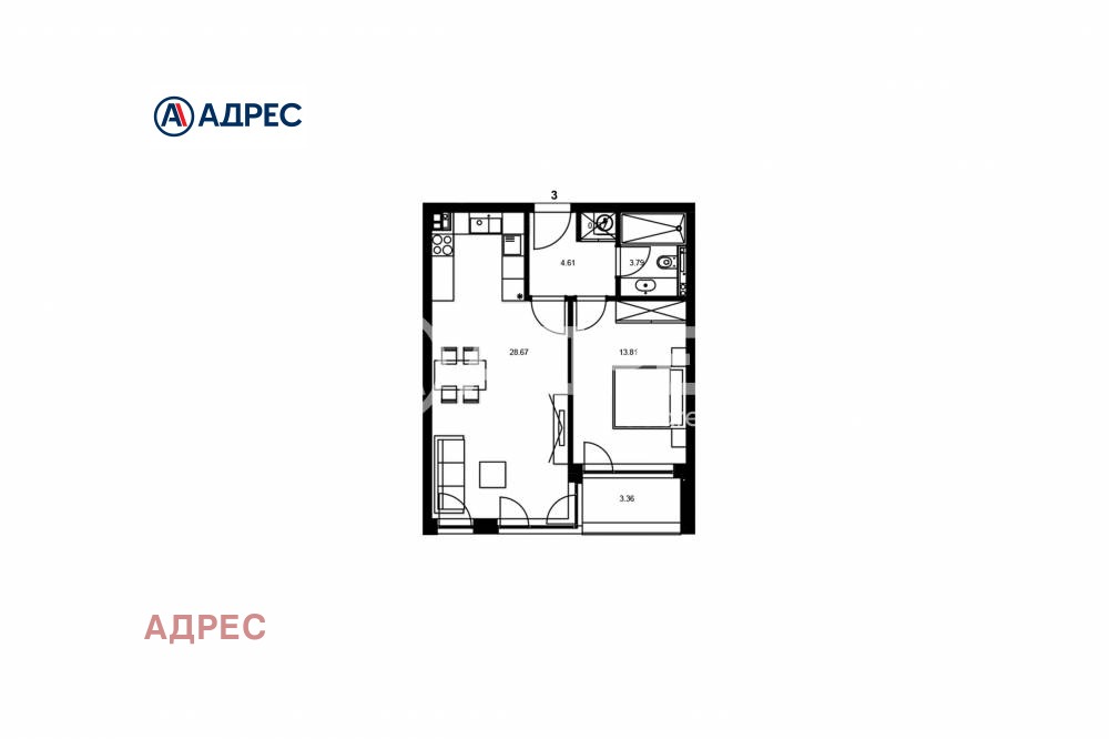 Продава 2-СТАЕН, гр. Варна, Цветен квартал, снимка 2 - Апартаменти - 48876189