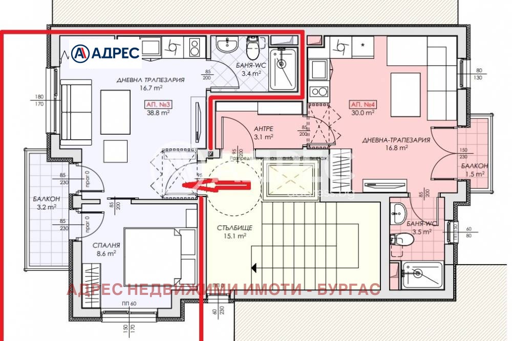 Продава 2-СТАЕН, гр. Несебър, област Бургас, снимка 3 - Апартаменти - 53945375