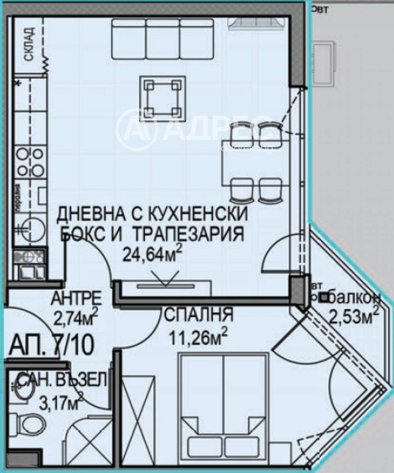 Продава 2-СТАЕН в град София, Обеля 2 - 60 кв.м / 102 027 € » 199 547.47 лв., АДРЕС НЕДВИЖИМИ ИМОТИ