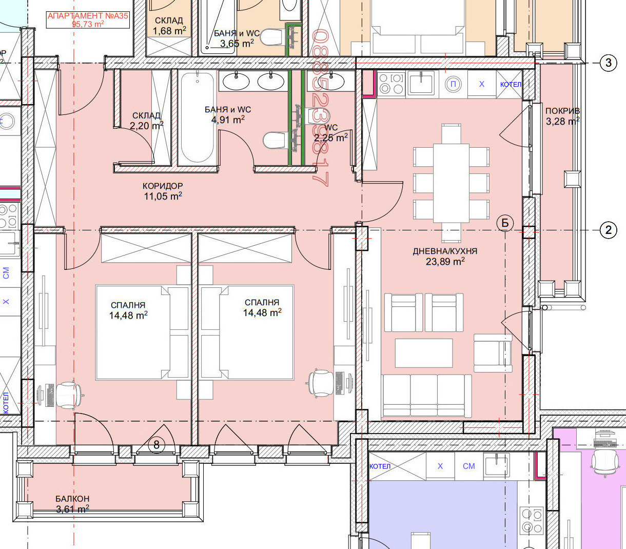 Продава 3-СТАЕН, гр. София, Малинова долина, снимка 2 - Апартаменти - 53632969