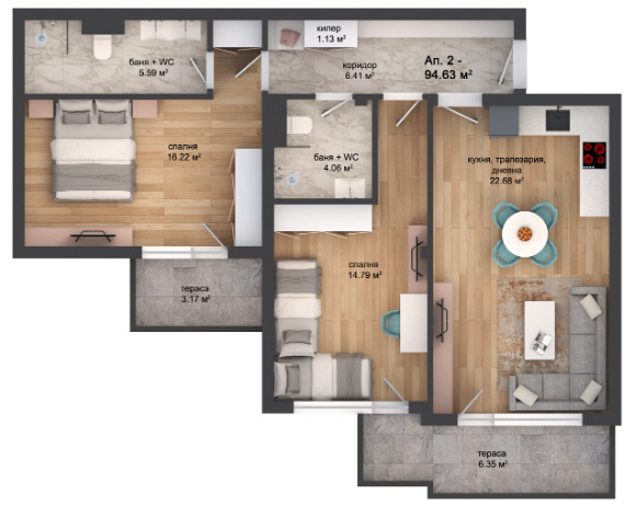 Продава  3-стаен град Пловдив , Кършияка , 112 кв.м | 56525130