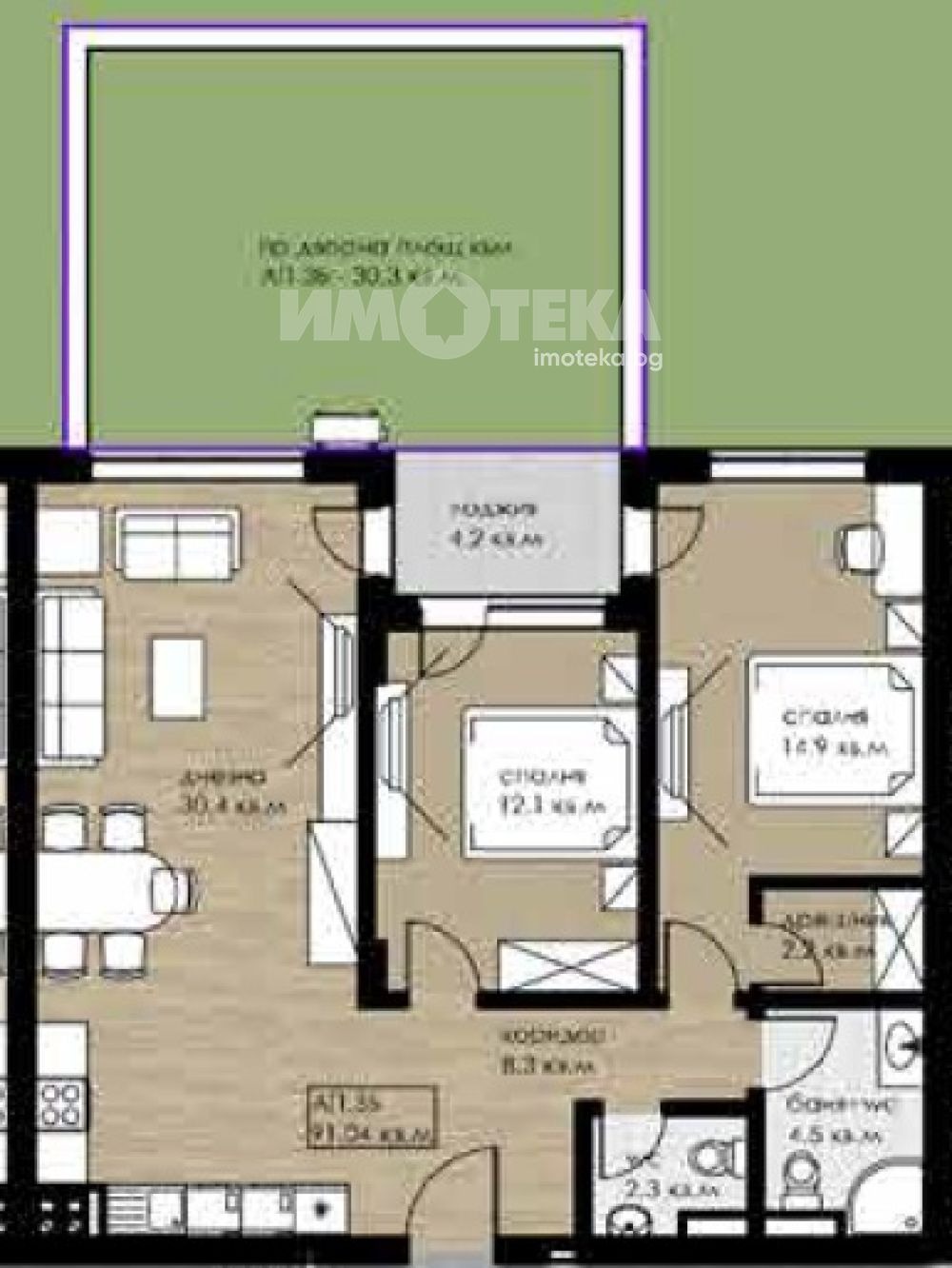 Продава 3-СТАЕН, гр. София, Дружба 2, снимка 9 - Апартаменти - 55273404