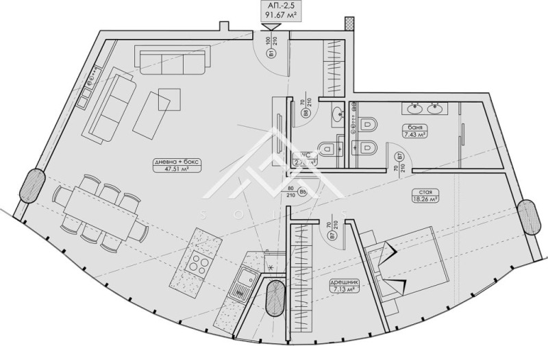 Продава 2-СТАЕН, гр. София, Манастирски ливади, снимка 6 - Aпартаменти - 48236991