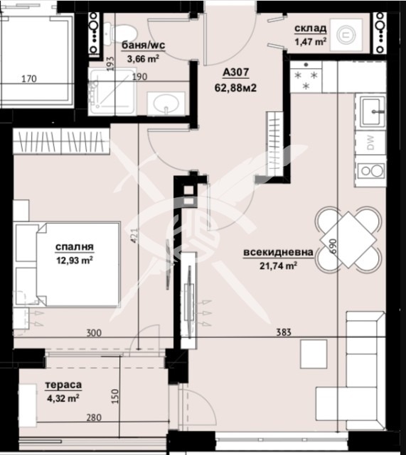 Продава 2-СТАЕН, гр. Бургас, Изгрев, снимка 1 - Aпартаменти - 48123951