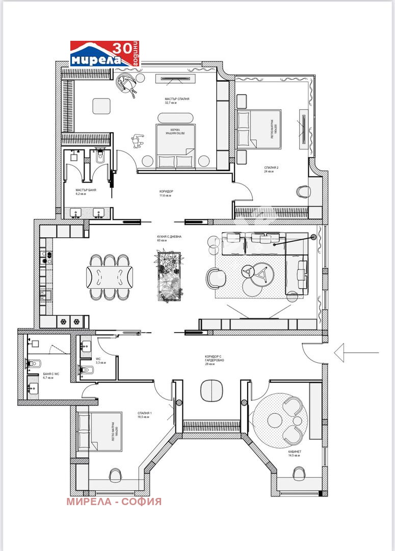 Продава МНОГОСТАЕН, гр. София, Манастирски ливади, снимка 2 - Aпартаменти - 48760257