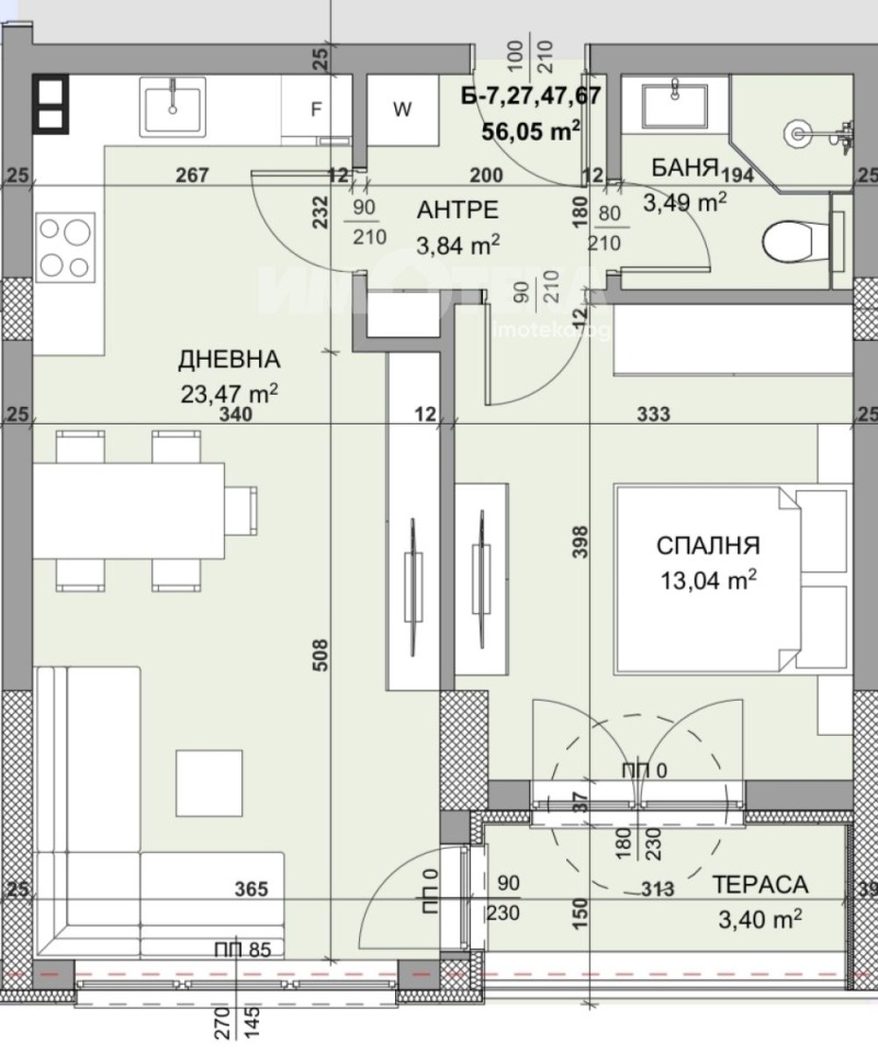 Na prodej  1 ložnice Varna , Kajsieva gradina , 64 m2 | 49399706 - obraz [3]