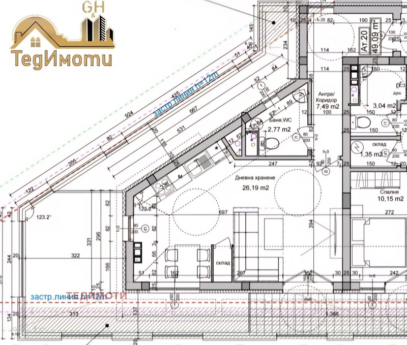 Te koop  Zolder Burgas , Sarafovo , 93 m² | 59547409 - afbeelding [2]