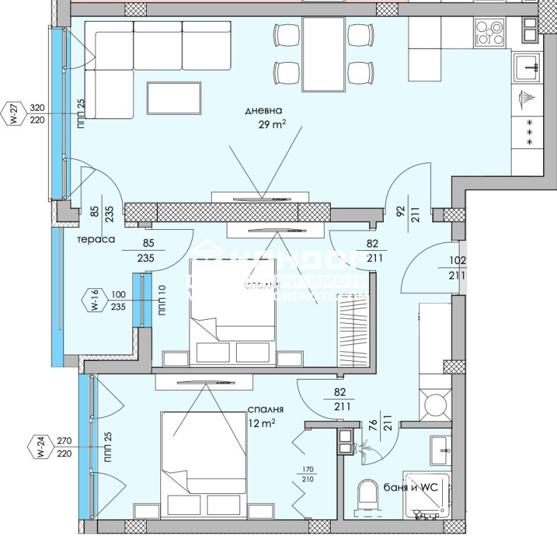 Satılık  2 yatak odası Plovdiv , Centar , 101 metrekare | 42778610 - görüntü [2]