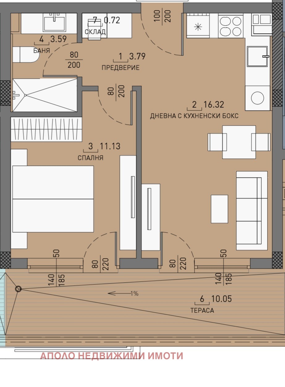 Продава 2-СТАЕН, гр. София, Малинова долина, снимка 8 - Апартаменти - 53784162