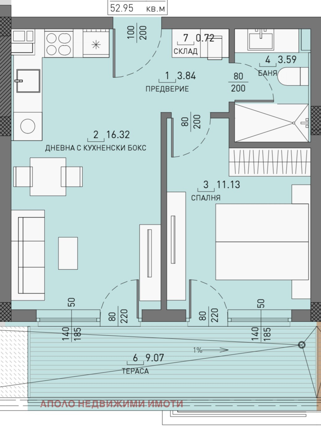 Продава 2-СТАЕН, гр. София, Малинова долина, снимка 9 - Апартаменти - 53784162