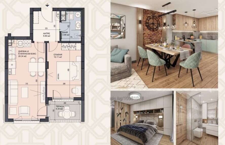 Продава 2-СТАЕН, гр. София, Овча купел, снимка 3 - Апартаменти - 53993685