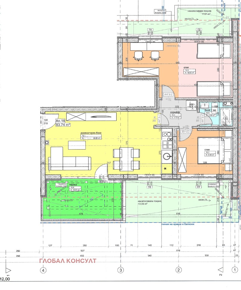 Продава 4-СТАЕН в град София, Банишора - 106 кв.м / 190 800 € » 373 172.36 лв., ГЛОБАЛ КОНСУЛТ