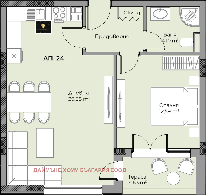 Продава 2-СТАЕН, гр. Пловдив, Христо Смирненски, снимка 2 - Апартаменти - 52732669