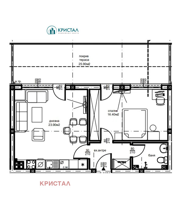 Satılık  2 yatak odası Plovdiv , Yujen , 96 metrekare | 10656338 - görüntü [2]