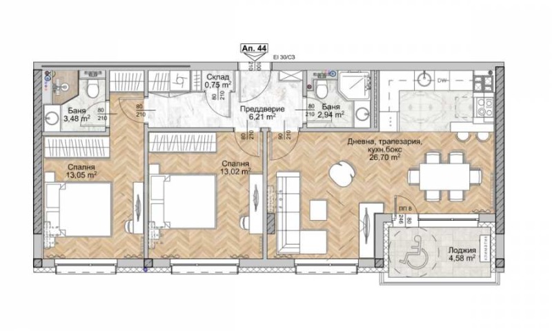 Продава 3-СТАЕН, гр. София, Люлин 8, снимка 2 - Апартаменти - 52349594