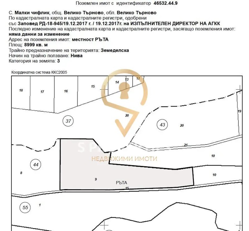 Продава ЗЕМЕДЕЛСКА ЗЕМЯ, с. Малки чифлик, област Велико Търново, снимка 4 - Земеделска земя - 53096566