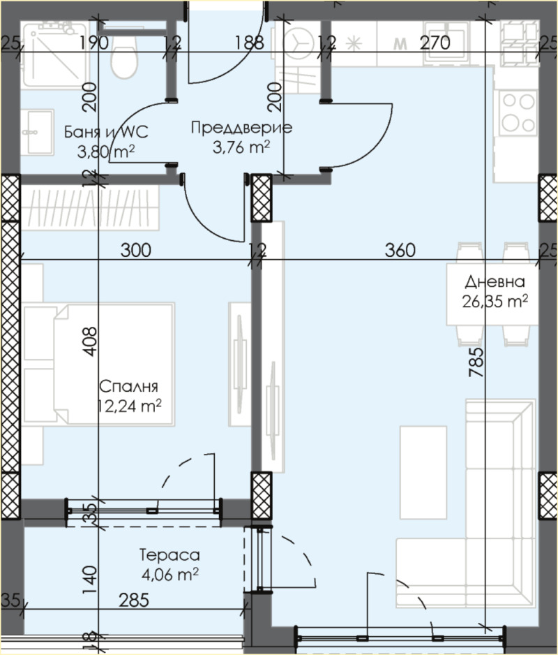 Продава  2-стаен град Пловдив , Тракия , 73 кв.м | 99945247 - изображение [2]