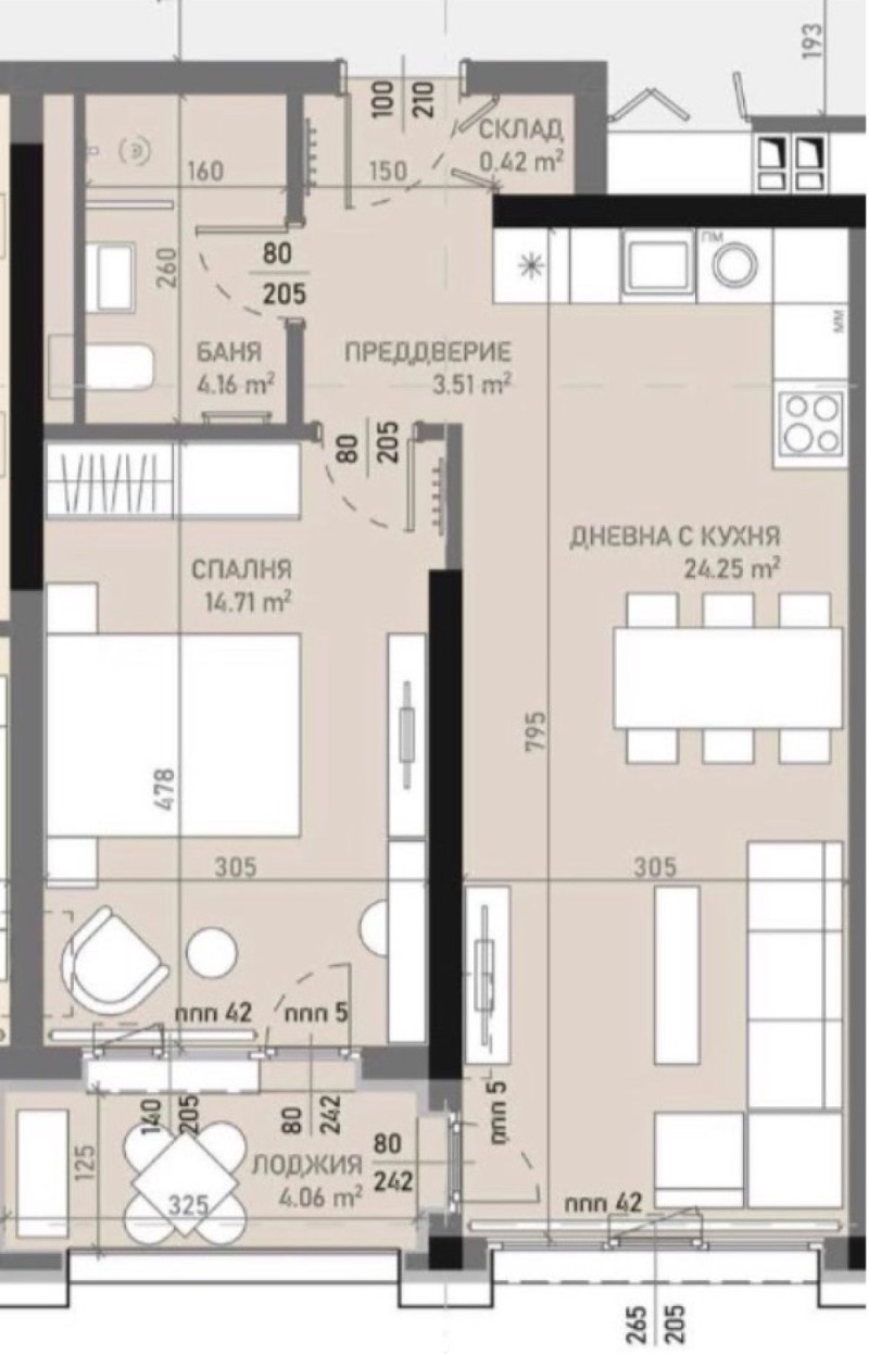 Til salg  1 soveværelse Sofia , Banishora , 73 kvm | 36867643 - billede [4]