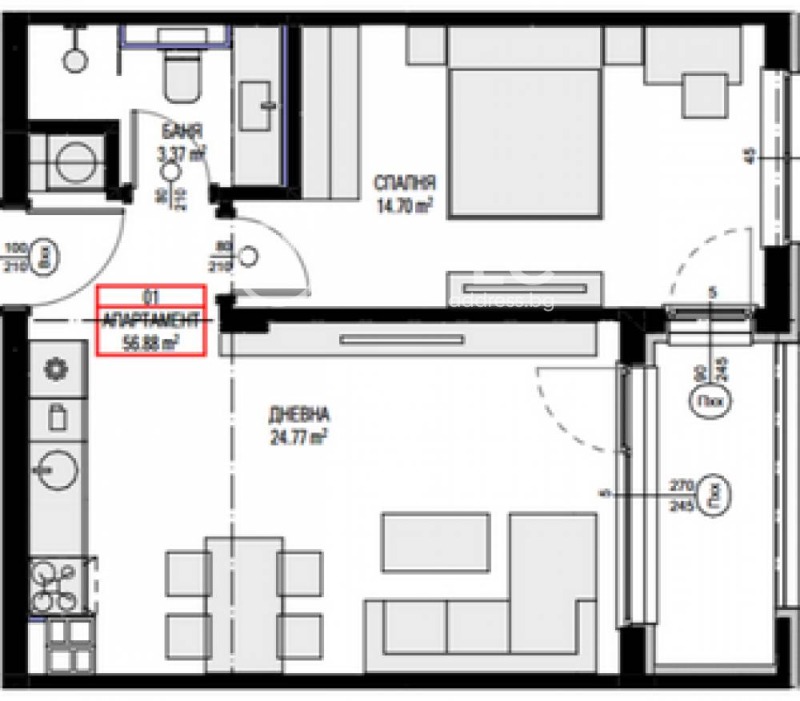 Продава 2-СТАЕН, гр. София, Овча купел 2, снимка 3 - Апартаменти - 52391950