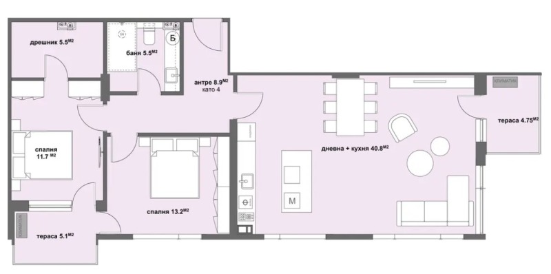 For Sale  2 bedroom Stara Zagora , Remiza , 90 sq.m | 90712265 - image [6]