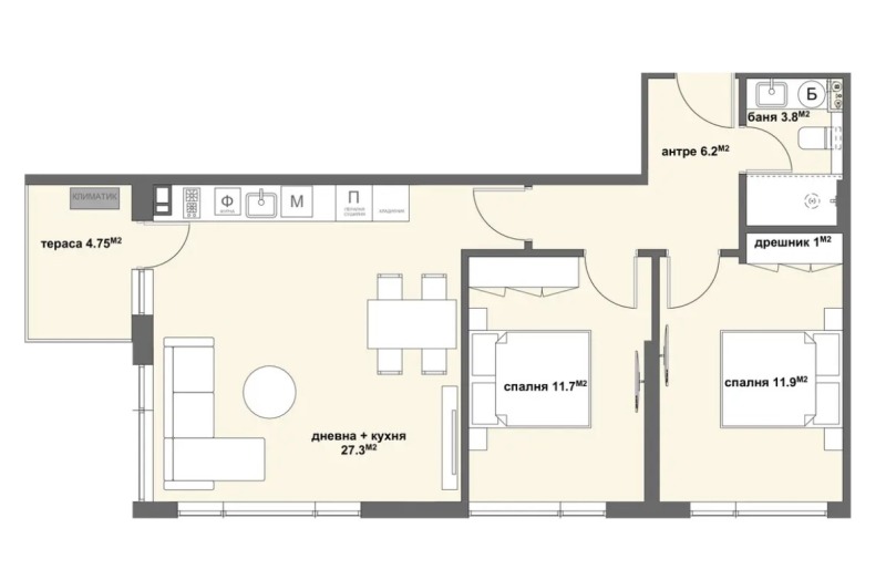 For Sale  2 bedroom Stara Zagora , Remiza , 90 sq.m | 90712265 - image [5]