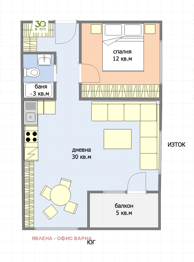 In vendita  1 camera da letto Varna , Briz , 63 mq | 86336709 - Immagine [4]