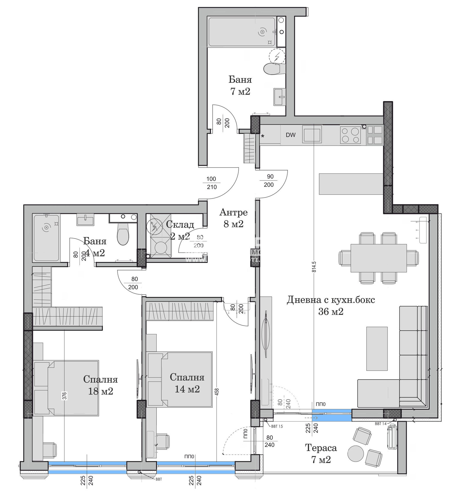 Продава 3-СТАЕН, гр. Пловдив, Христо Смирненски, снимка 2 - Апартаменти - 51189149