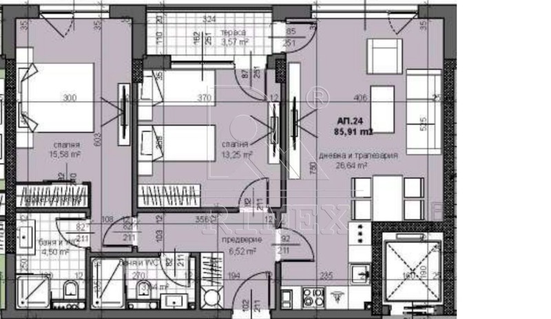 Продава 3-СТАЕН в град Пловдив, Тракия - 98 кв.м / 154 500 € » 302 175.74 лв., РИМЕКС ИМОТИ